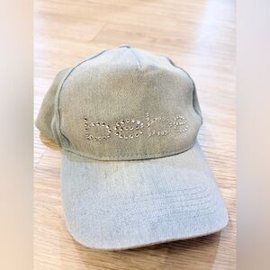 Denim Bebe Logo Rhinestone Hat